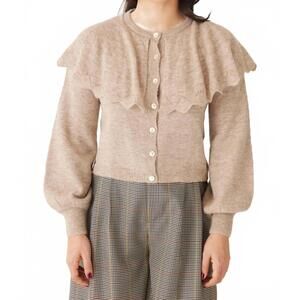 NEW ROSE VELVET colette sweater in oatmeal